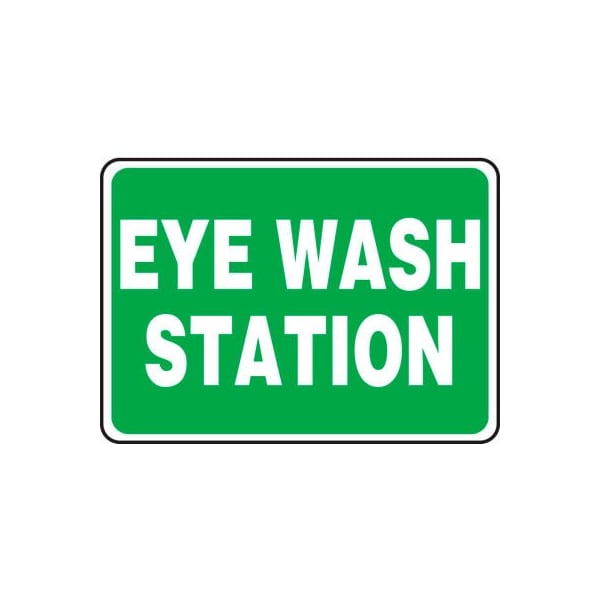 Accuform Accuform Eye Wash Station Sign, 14inW x 10inH, Aluminum MFSD988VA - main
